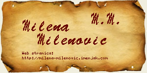 Milena Milenović vizit kartica